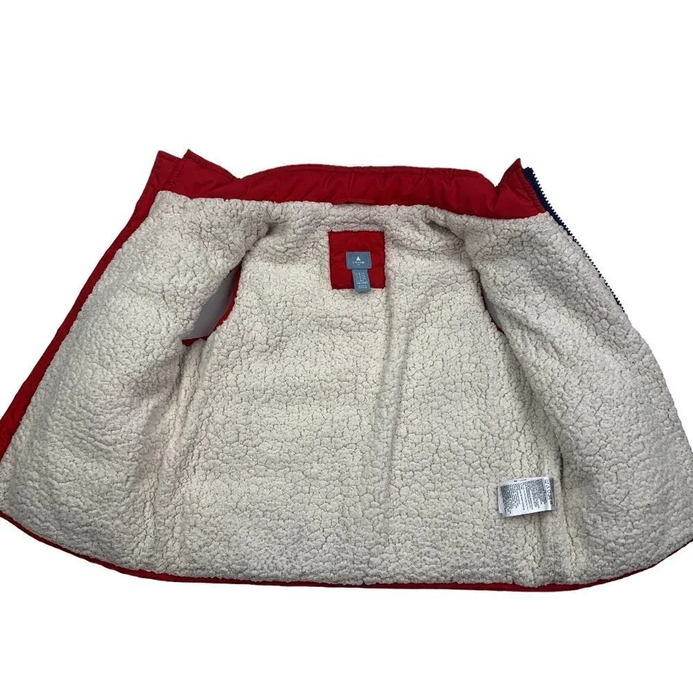 Baby Gap Warm/Comfy/Cozy Sherpa Lined Red Puffer Vest Size 3 Years